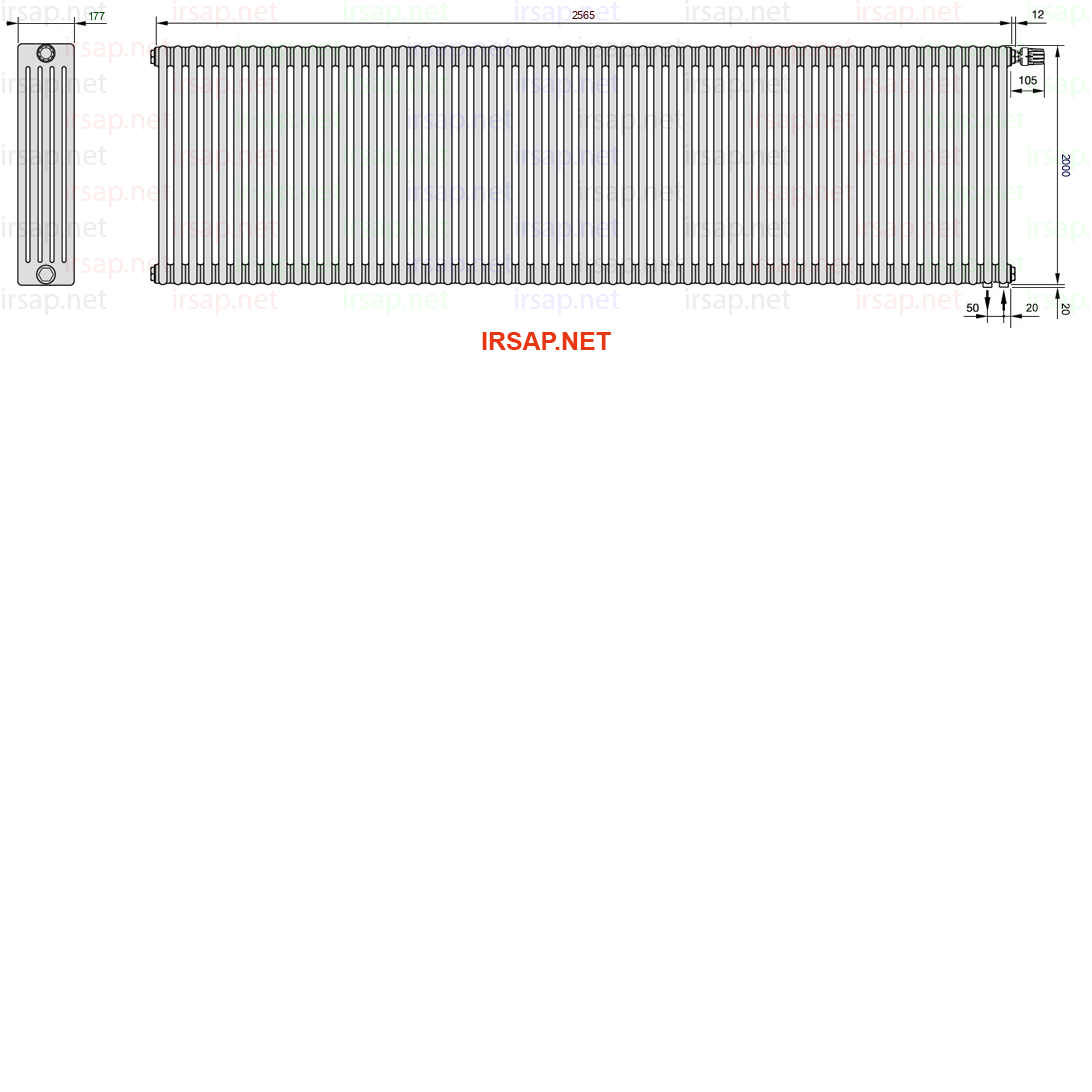 Радиатор IRSAP Tesi 52000/57 T25 CL 01